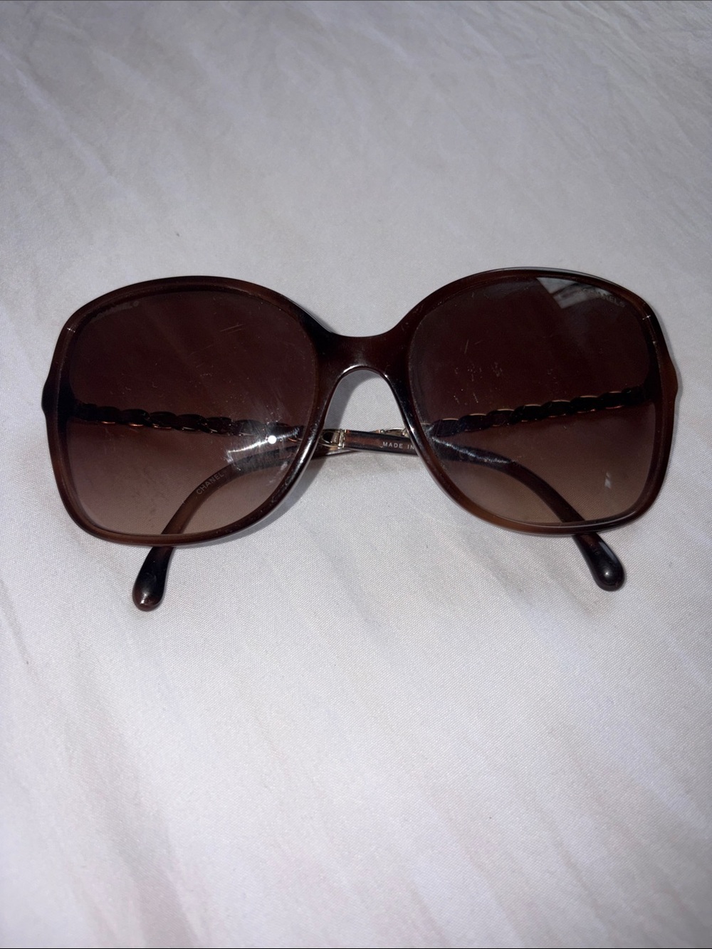 CHANEL Brown Gradient Oversized Women's Sunglasses